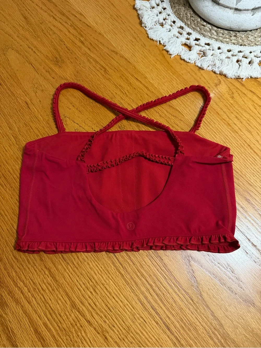 Lululemon Ruffle Nulu Top size Medium